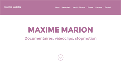 Desktop Screenshot of maximemarion.com