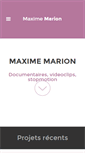 Mobile Screenshot of maximemarion.com